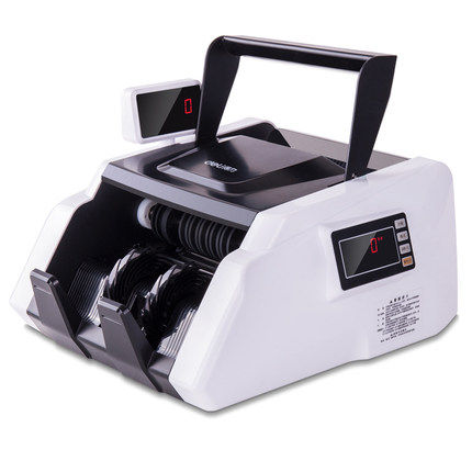 得力3903s点钞机 C类小型家用便捷式 新版人民币智能验钞机商用收银  双显示屏