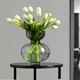 北欧式 现代客厅轻奢透明玻璃水养插花瓶摆件小清新台面装 饰品葫芦