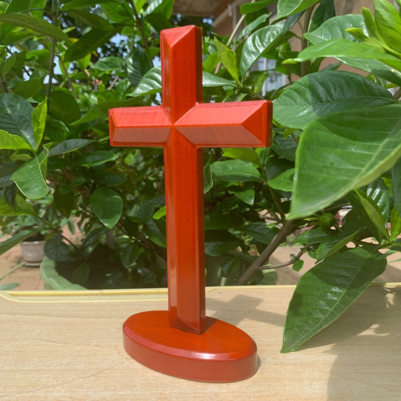 新款十字架形状摆件礼品实木浮雕各种造型桌面摆放创意19厘米送礼