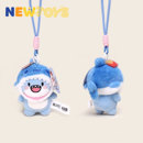 NewToys 联名云朵肥肥鲨鱼毛绒公仔钥匙扣可爱情侣书包包挂件 正版