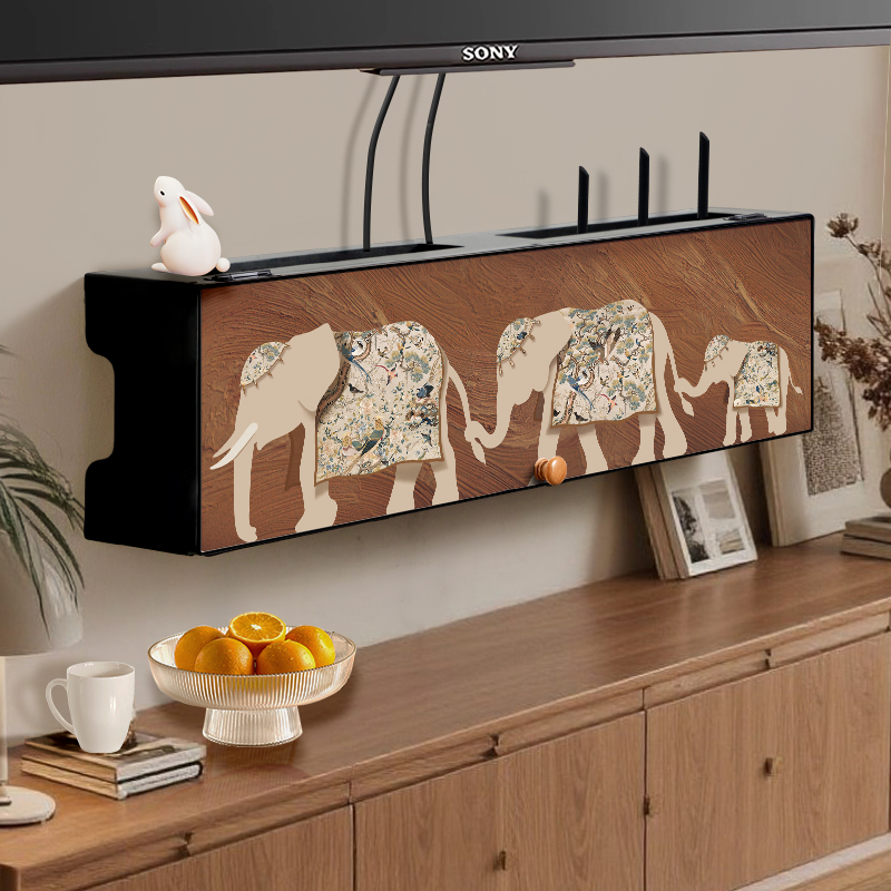 路由器收纳盒电视柜置物架高颜值