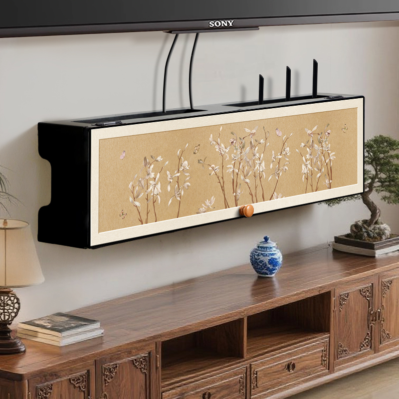 无线wifi路由器收纳盒网线遮挡箱