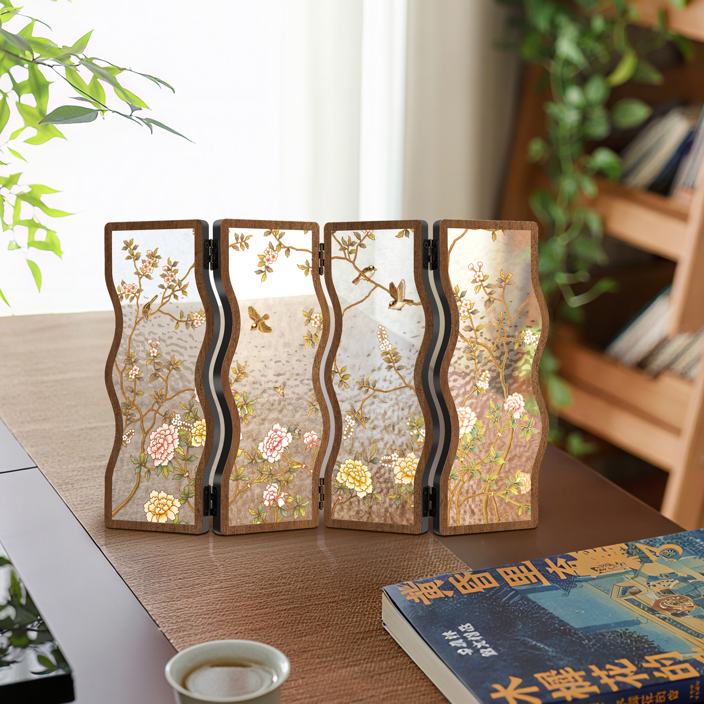 新中式高级感桌面屏风摆件