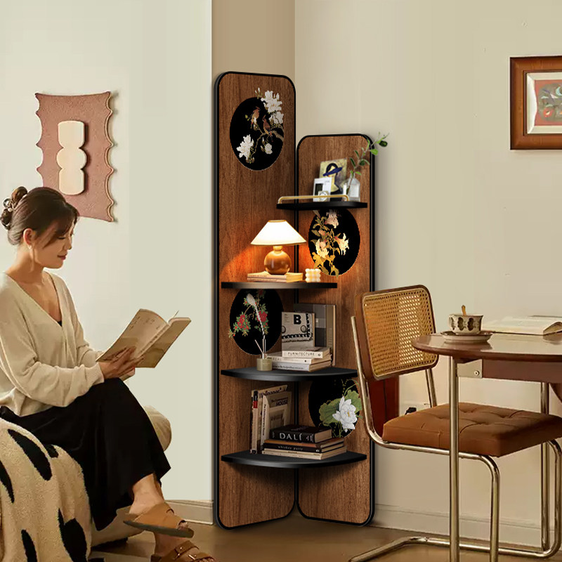 中古风餐厅置物架餐边柜收纳柜装饰多层加购缝隙拐角柜复古高级感,收纳整理,整理架/置物架/收纳架,淘宝优惠券,粉丝福利购,淘宝优惠卷