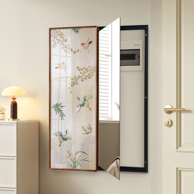 可遮挡电表箱推拉隐藏式全身镜