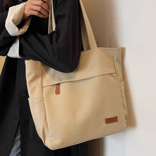 手提袋教师上课可以装饭盒的通勤包超好看的帆布包有质感的大容量