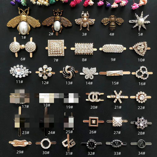 金属水钻鞋扣配件衣服饰品鞋花配饰diy手工制作编织包包五金装饰