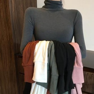 Long SLeeve ShirT TopS for Women WinTer TurTLeneck SWeaTer女