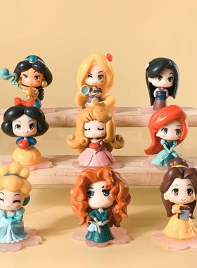 9 Pcs/Set  Princess Q Ver. Figure 6cm Snow White Aurora Arie