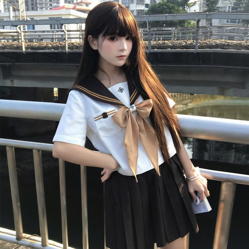 墨秋JK水手服春款校供感百褶套装