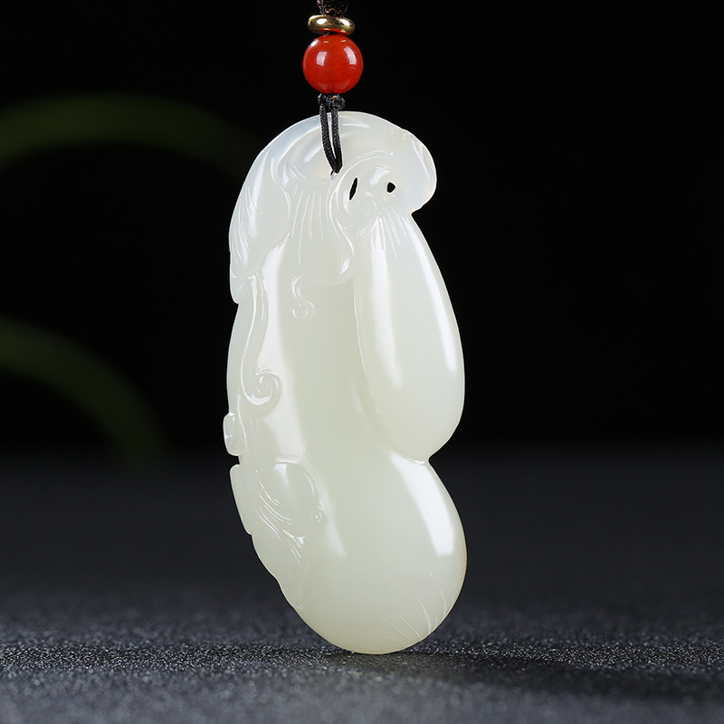 【福气连绵】新疆和田玉吊坠玉佩白玉福瓜挂件玉坠玉项链天然玉石