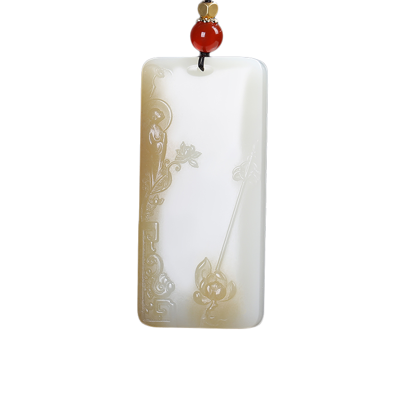 【普渡众生】新疆和田玉糖羊脂白玉悟道吊坠男女款且末料天然玉石