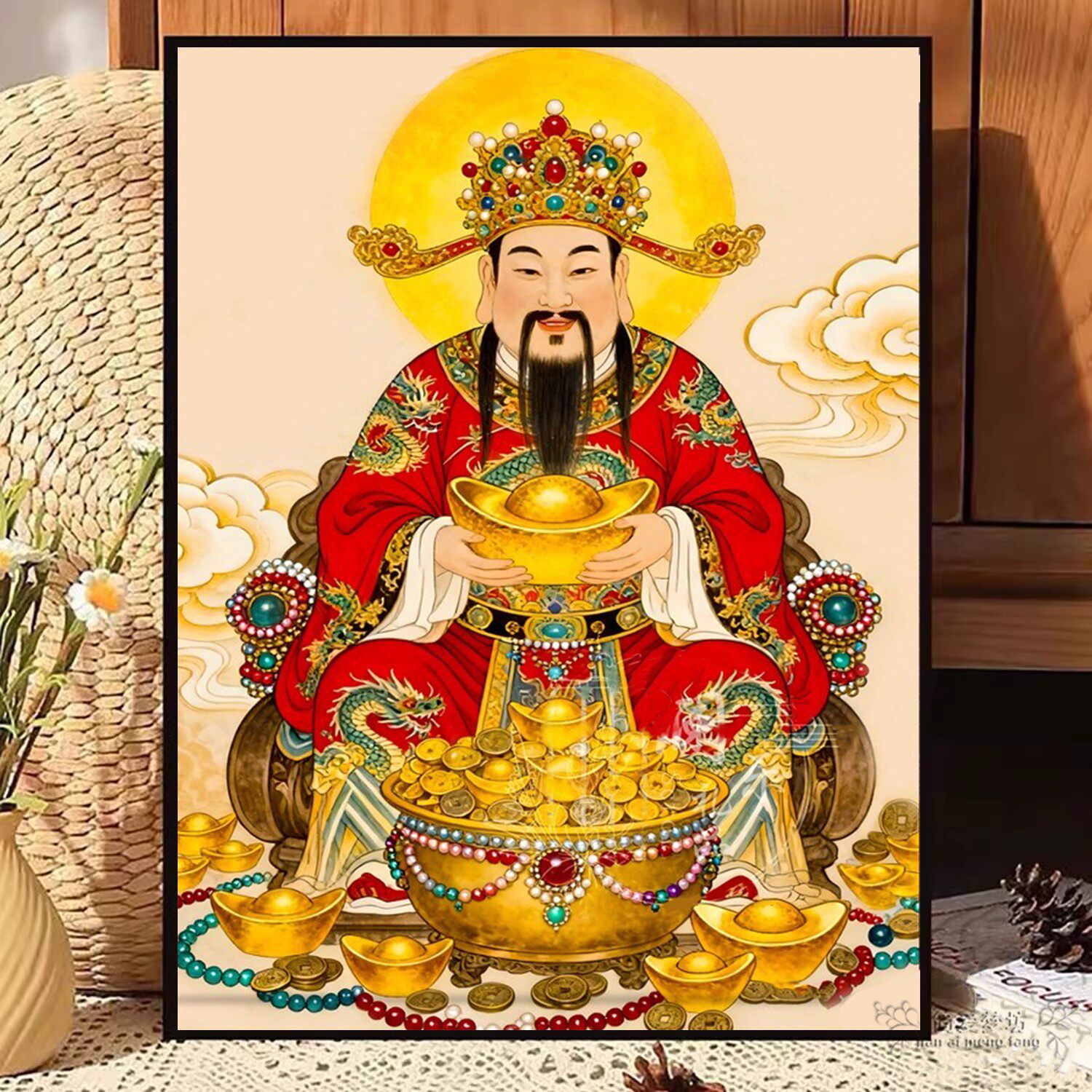 十字绣2026新款线绣中国风财神爷小幅初学者diy自制刺绣钻石贴画