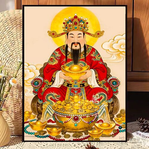 十字绣2026新款线绣中国风财神爷小幅初学者diy自制刺绣钻石贴画