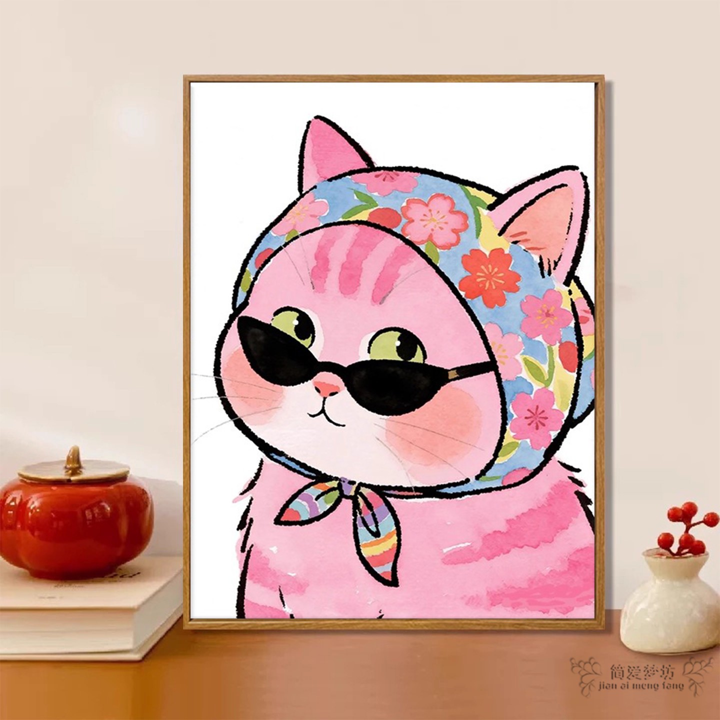 高级感十字绣2025新款满绣戴墨镜的猫咪手工初学简单刺绣钻石画