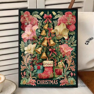 十字绣半成品自己绣2026满绣卡通圣诞树简单小件diy刺绣钻石贴画