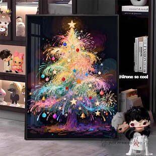 印花十字绣2026新款满绣冬灯圣诞节半成品自己绣小件刺绣钻石贴画