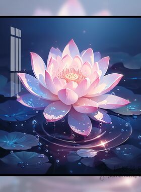 意境荷花十字绣2026新款客厅高端简约现代手工初学简单刺绣材料包
