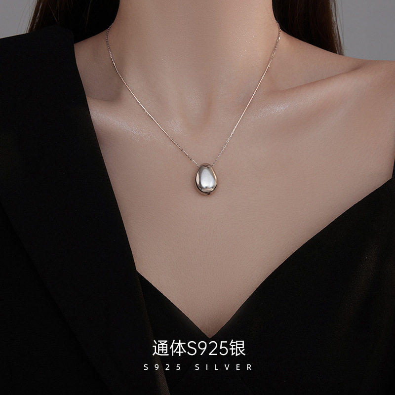 欧美925纯银项链高级感蛋