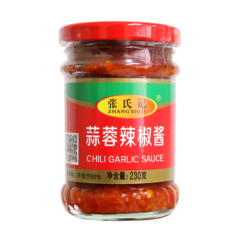张氏记蒜蓉辣椒酱230g*4瓶