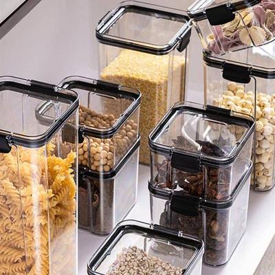 kitchen food plastic storage container box can bean bottle