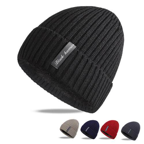 Men Warm Beanie Hat Winter Knitting Wool Hats for Uni Cap