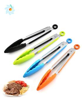 Silicone Food Tong Stainless Steel Kitchen Tongs Silicone No