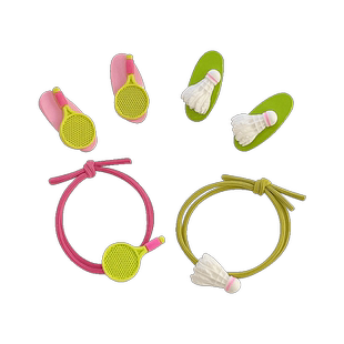 可爱羽毛球发夹女侧边刘海夹前额碎发夹鸭嘴夹子发卡儿童发圈头饰