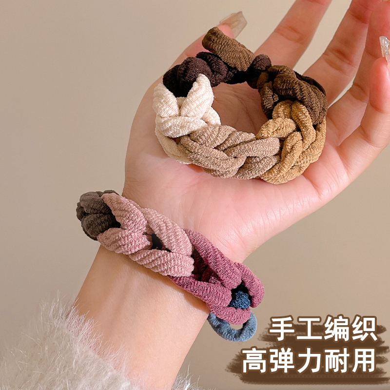 手工编织蝴蝶结发圈高弹力头绳