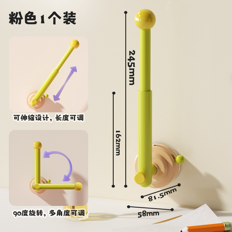 新款女生梳妆台吸盘收纳架免打孔旋转发圈挂架首饰发饰整理置物架