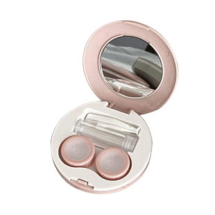 简约ins风隐形眼镜盒便携小巧防漏高级感美瞳盒子双联伴侣收纳盒