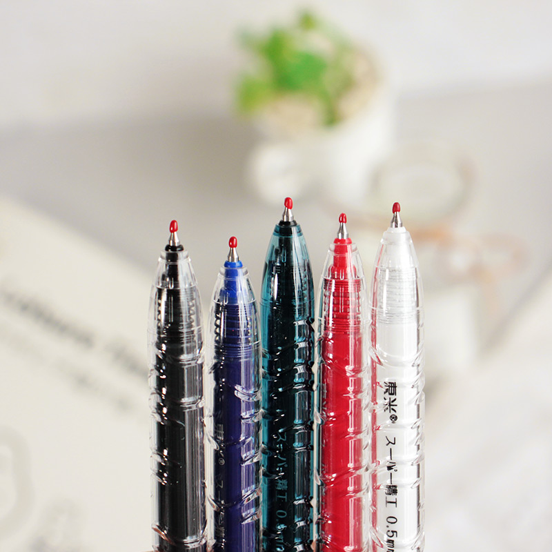 东米932按动式大容量速干中性笔