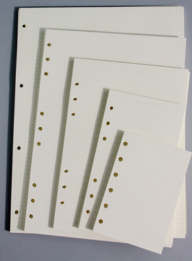 学生活页本替芯A5可拆卸笔记本替换纸4孔6孔9孔A4活页纸A6内页扣环A7A6A5B5本子替芯横线方格空白内页奇葩A6