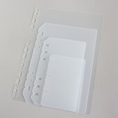 10张装 60丝磨砂塑料pp分页纸a6活页本内页分隔页索引页a7分隔板a5活页笔记本隔页板标签索引卡学生手账文具