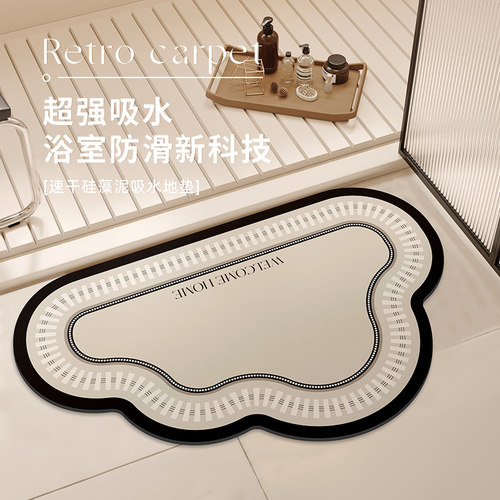 兴连心硅藻泥厕所浴室地垫