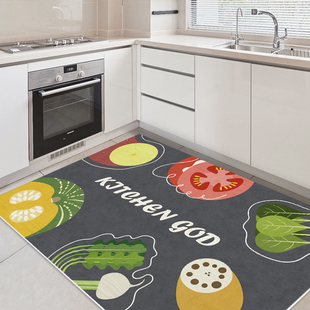厨房地垫防滑防油可擦免洗地毯脚垫垫子防水pvc可擦耐脏整铺家用