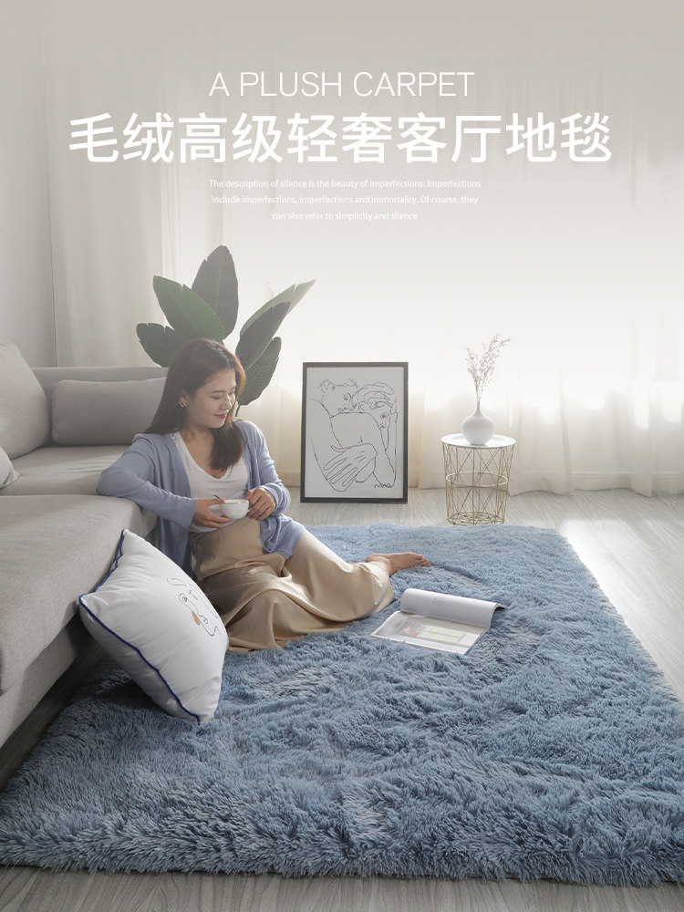 地毯卧室客厅2024新床头毯房间无障碍豪华高端沙发长发地板垫加厚