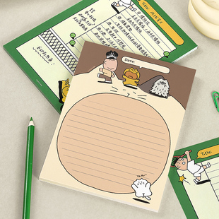 NOTE FOR×MATSUGODA B6拍纸本可撕 韩国插画师GOMATSU搞怪猫咪生活手帐备忘记录素材高颜值拍纸本