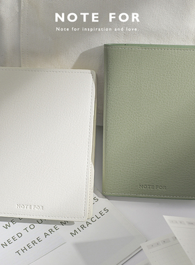 NOTE FOR 简约手帐本套装A5手账本厚本子创意IRO记事本2026计划日程本可替内芯A6手帐本会议记录本皮面高颜值