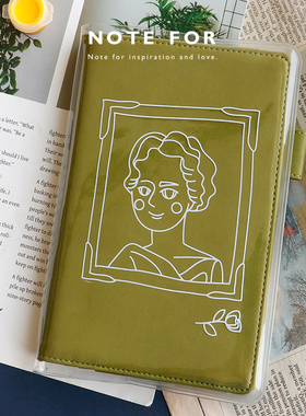 NOTE FOR A5A6手帐书衣PVC透明胶套基础涂鸦清新手绘ins风防水防尘手账保护套PVC透明封皮套手帐本封皮