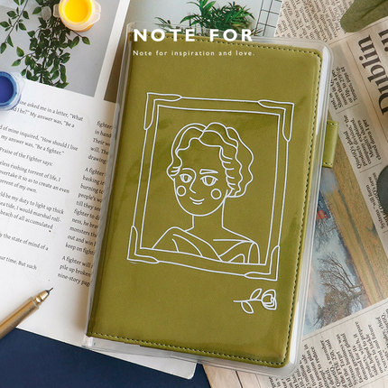 NOTE FOR A5A6手帐书衣PVC透明胶套基础涂鸦清新手绘ins风防水防尘手账保护套PVC透明封皮套手帐本封皮