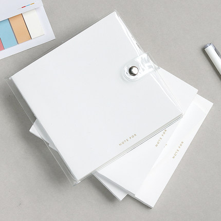 NOTE FOR 经典方块本内芯手帐方方本空白方格横线内页手账方方本PVC胶套手账笔记本漫画速写本简约ins盖章本