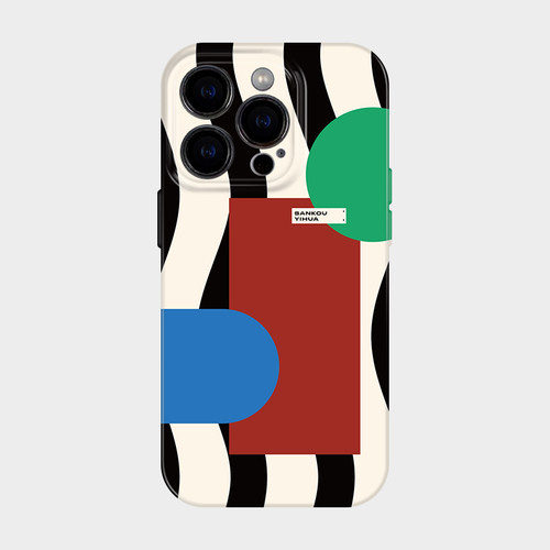 几何色彩小众创意艺术手机壳