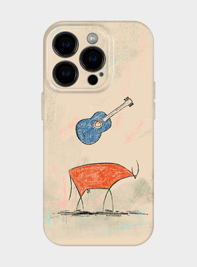 毕加索的牛 适用iphone17pm苹果16promax手机壳新款15独特高级感艺术14轻奢ins风13抽象趣味mate70华为pura70