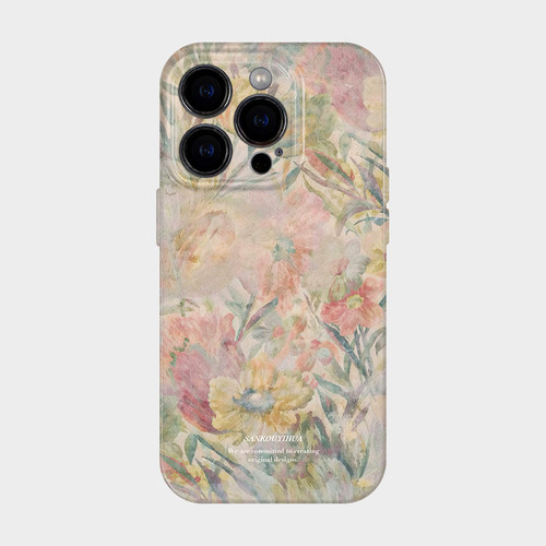 复古花束 适用iPhone17苹果16promax手机保护外壳15高级感小众奢华14独特超好看13轻奢艺术ins风小众不会撞壳