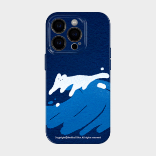 喵喵海浪 适用iPhone苹果16promax手机壳保护外壳15plus浮世绘高级感艺术14轻奢ins风13可爱小众款12不会撞壳