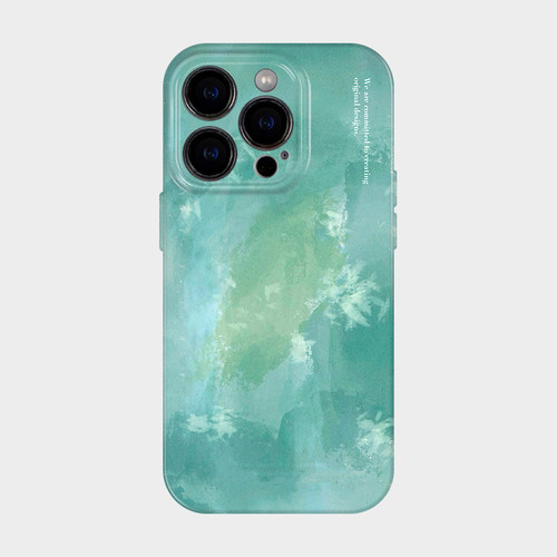 绿 适用iPhone16promax手机保护外壳苹果15plus独特超好看14韩系ins小众设计师款13高级感艺术轻奢华为pura70