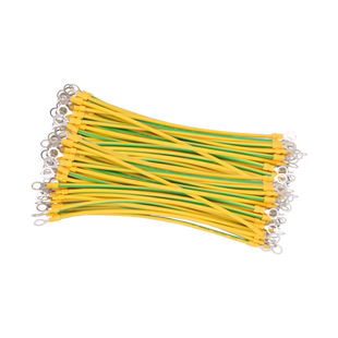 黄绿双色光伏接地线桥架接地跨接线太阳能板避雷静电连接线小黄线