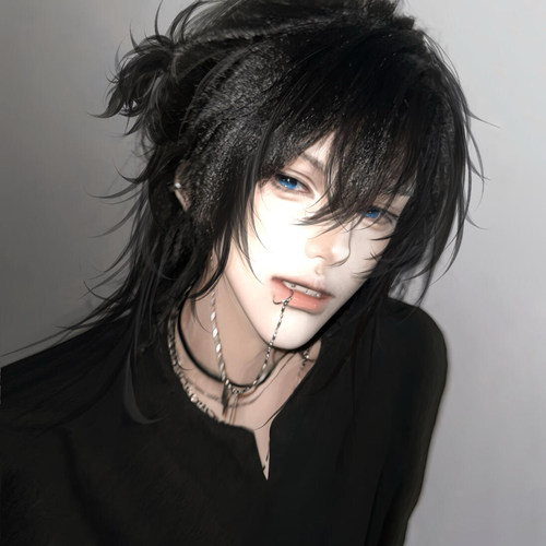 狼尾鲻鱼头男生扎发武士头假发套