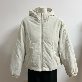 lu家同款 科技发热防风女士轻量化棉服连帽外套宽松 可机洗三防